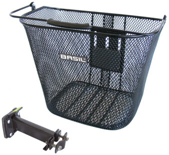 Basil Vorderrad Korb "Bremen" schwarz engmaschig