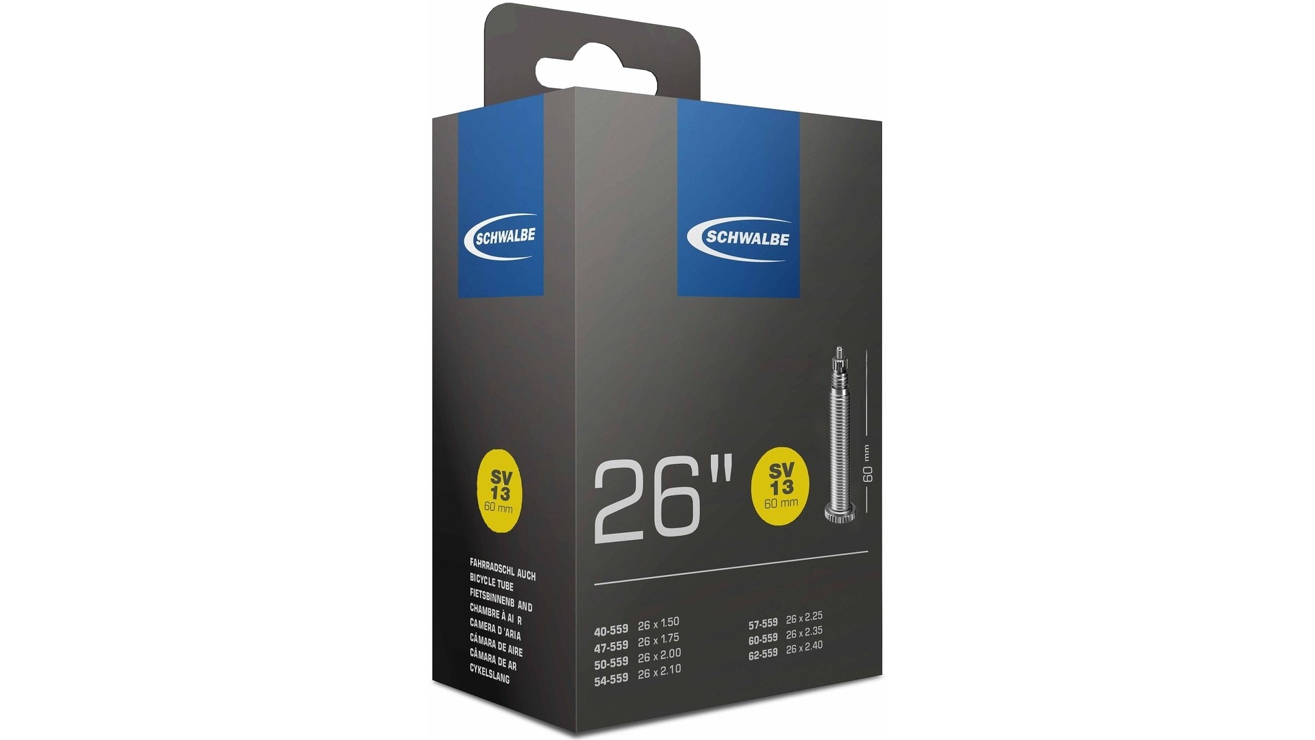 SCHWALBE Schlauch "Nr. 13" 40/62-559 SV 60mm